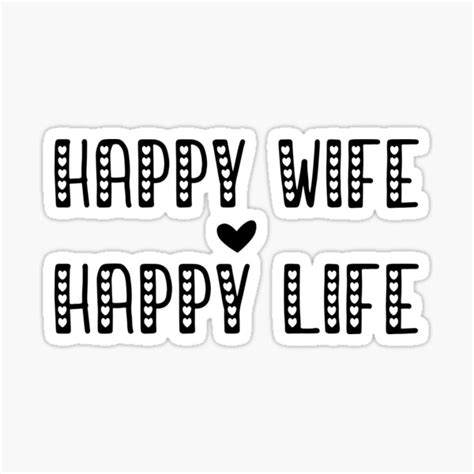 Happy Wife Happy Life Sticker For Sale By Teeartsfashion Redbubble