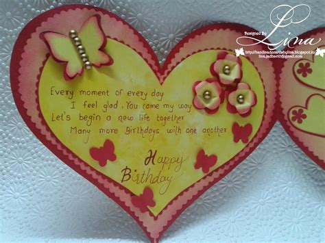 The colors are bright, sunny, and cheerful and will send wishes of joy to the happy couple. Lina's Handmade Cards: Birthday Card for Fiance with LOVE
