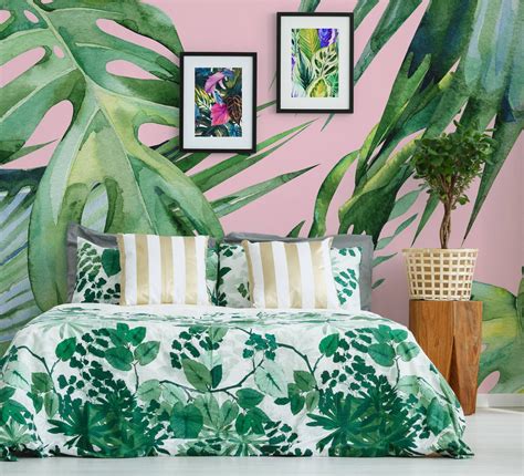 This quirky kids' bedroom uses turquoise to back bookshelves, a cabinet and bedside table, while white and beige fill in the rest. bedroom under palm trees • Contemporary - Bedroom - Wall ...