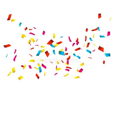 Colorful Confetti Isolated On White Confetti Explosion Stock Vector