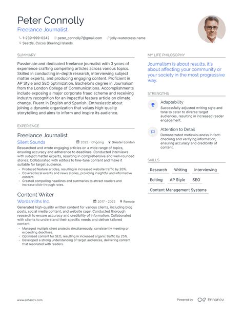 3 Freelance Journalist Resume Examples And How To Guide For 2024