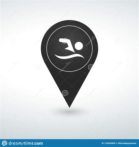 Sport Pin Map Pin Icon On A White Background Stock