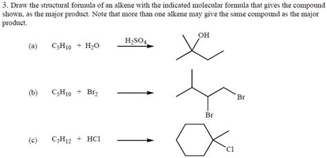 SOLVED Draw The Structural Formula Of An Alkene With The Indicated
