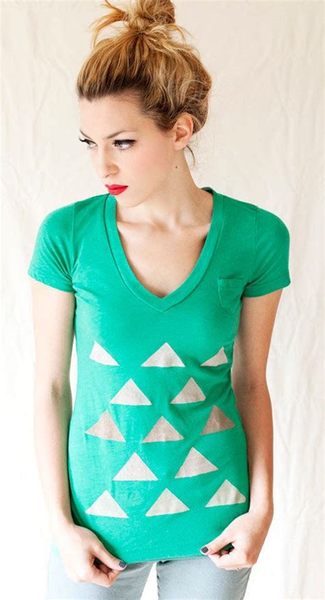 Como Customizar Camiseta Com Triângulos Customizandonet Blog De