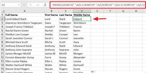 How To Separate Names In Excel