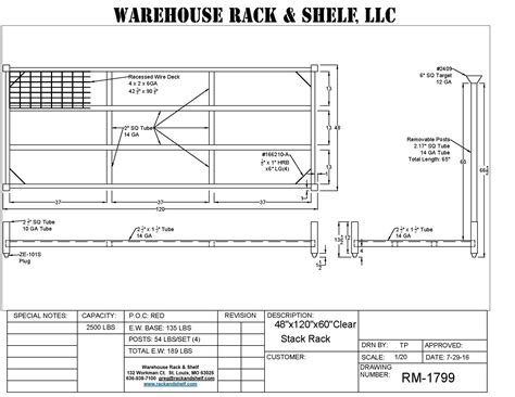 48 D X 120 W X 69 H Portable Stack Racks Warehouse Rack And Shelf
