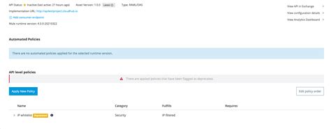 Ip Whitelist And Ip Blacklist Policy Are Showing As Deprecated For Mule