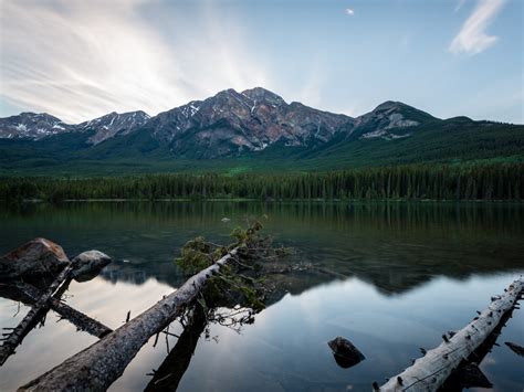 Pyramid Mountain In Jasper National Park Alberta Canada Best Hd Desktop