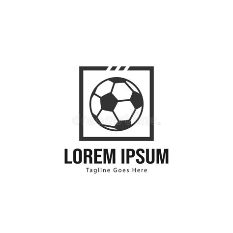 Football Logo Template Design Football Logo With Modern Frame Isolated