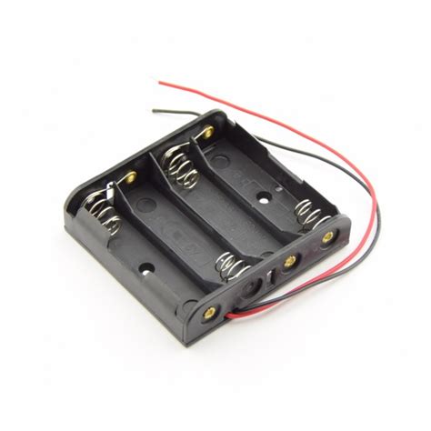 4x Aa Battery Holder With Loose Wires 4xaaleadshol