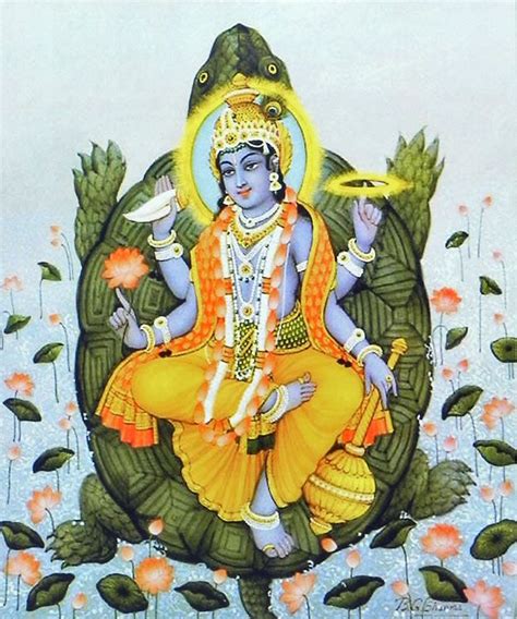 Kurma Avatar Incarnation Of Vishnu Indian Art Paintings Hindu Art