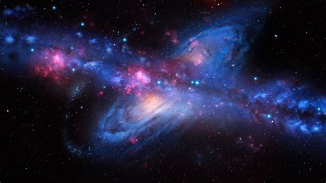 Milky Way Andromeda Galaxy Artwork Space Art Stars Space Digital