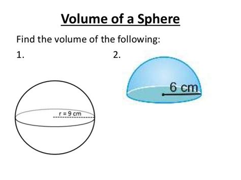 Volume Of A Sphere