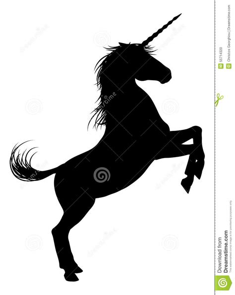 Unicorn Horse Silhouette Stock Vector Illustration Of Horn 55714320
