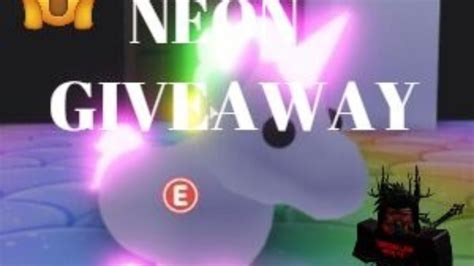 Live Adopt Me Neon Unicorn Giveaway Roblox Adopt Me Youtube