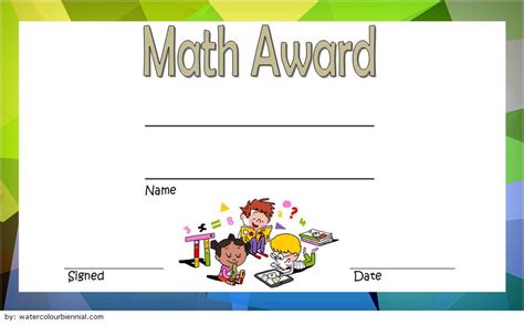 Printable Math Certificate Template 7 Excellence Award In 2021 Awards