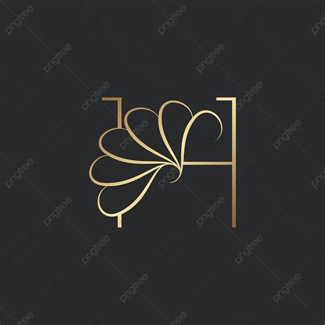 Gambar Logo Huruf H Emas Mewah Modern Awal Bunga Cantik Png Dan