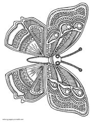butterfly coloring pages  adults printable coloring  drawing