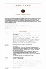 Pictures of Fashion Stylist Resume Template