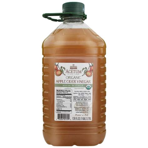 Acetum Organic Apple Cider Vinegar With The Mother 128 Fl Oz