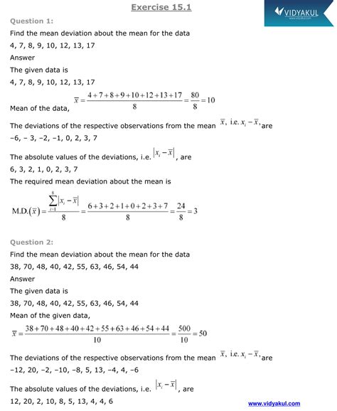 Class 11th Math Statictics Ncert Solution Cbse 2023