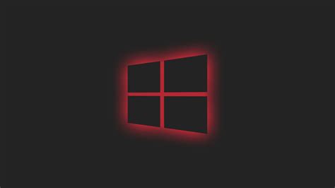 1600x900 Resolution Windows 10 Logo Red Neon 1600x900 Resolution