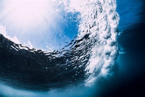 Barrel Wave Underwater Ocean In Underwater Stock Image Image Of