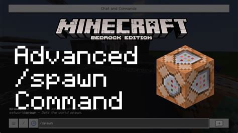 How To Make A Advanced Spawn Command In Bedrock Edition Server