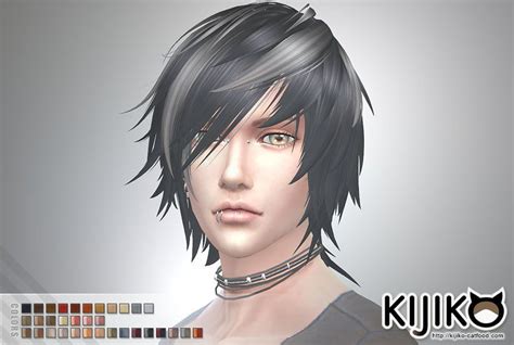 Kijiko Sims White Toyger Kitten Ts4 Edition For Male ~ Sims 4 Hairs