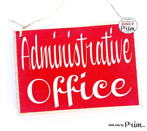 8x6 Administrative Office Custom Wood Sign Front Office Etsy