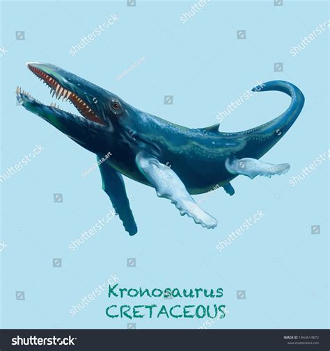Kronosaurus Cretaceous Collection Various Dinosaurs Reptiles Stock