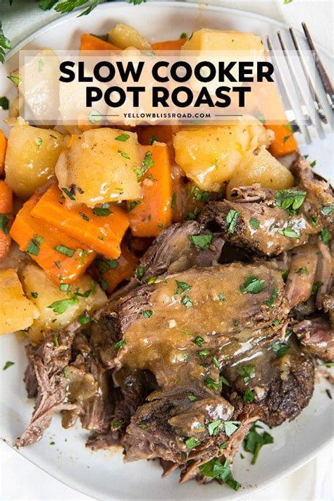 A pot roast is a meat, typically beef, and vegetable dish prepared in one pot. Crock Pot Roast | Recipe (With images) | Pot roast, Roast ...