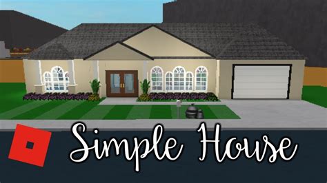 Welcome To Bloxburg Simple House Speed Build Youtube