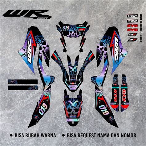 Jual NEW DESAIN DECAL YAMAHA WR 155 FULL BODY BAHAN PREMIUM SUPER