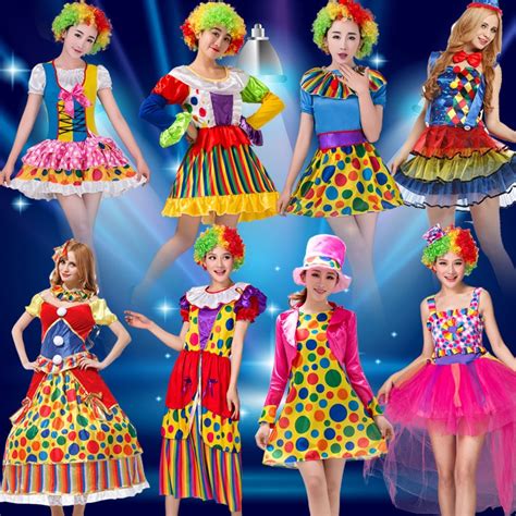 Buy Halloween Purim Carnival Adult Woman Circus Clown