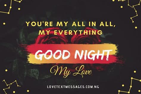 100 Romantic Good Night Sayings For Her Or Him In 2020 Love Text Messages