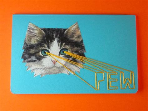 Kitten Lasers Pocket Notebook With Embroidered Sound Effects Etsy