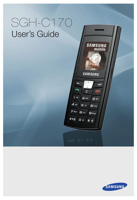 Samsung Sgh C170 Cell Phone User Manual Manualslib