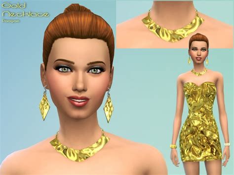 The Sims Resource Gold Necklace
