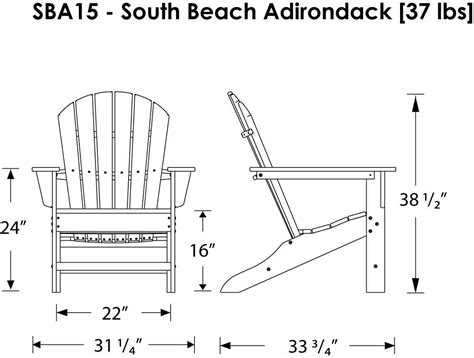 Polywood South Beach Adirondack Chair Clarks