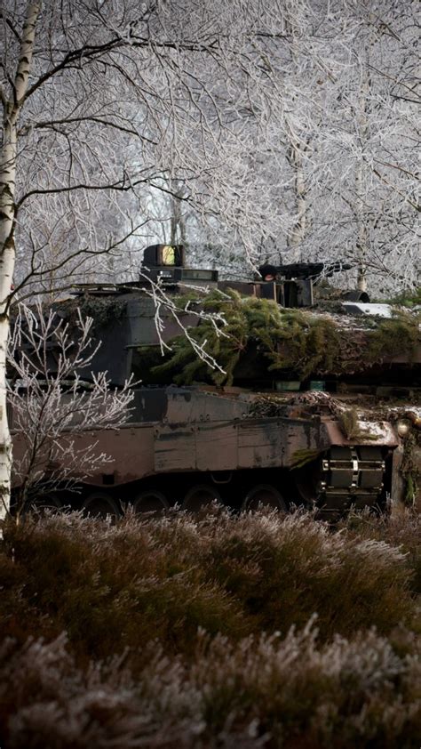 Wallpaper Leopard 2 2a6m Can Mbt Tank German Forest Bundeswehr