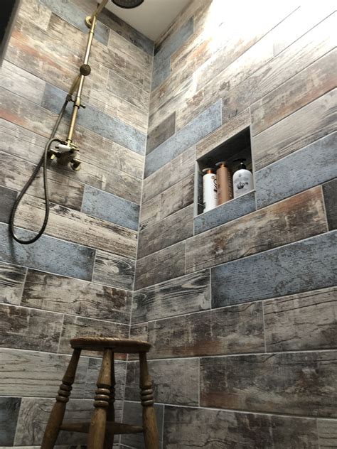 shower rustic tile 1 | Rustic bathroom shower, Rustic bathrooms, Rustic shower