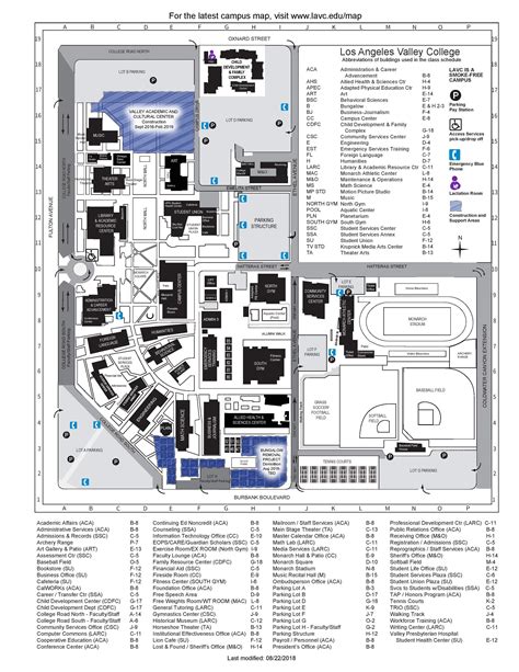Lavc Map Valley College Campus Map California Usa