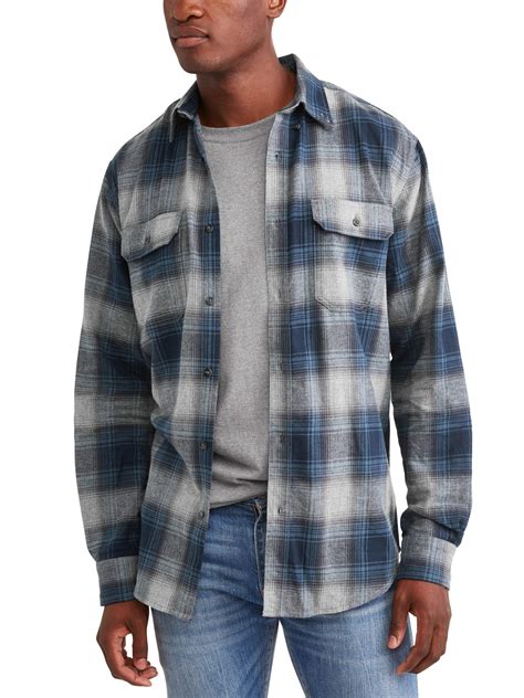 George Mens And Big And Tall Long Sleeve Flannel Shirt Up To Size 3xlt