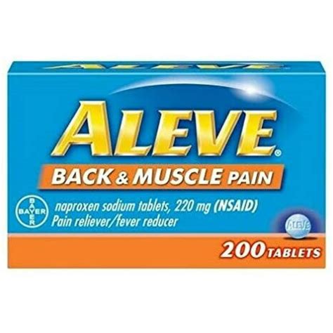 Aleve Back And Muscle Pain Tablets 200ct Pack Of 2