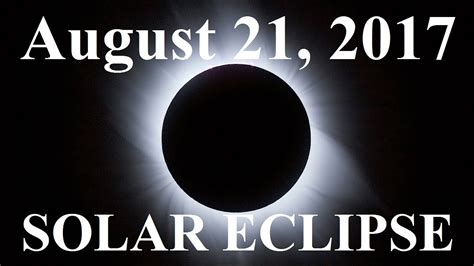 It was just one of those feel good songs with catchy words. The problem with the August 21, 2017 solar eclipse and the ...