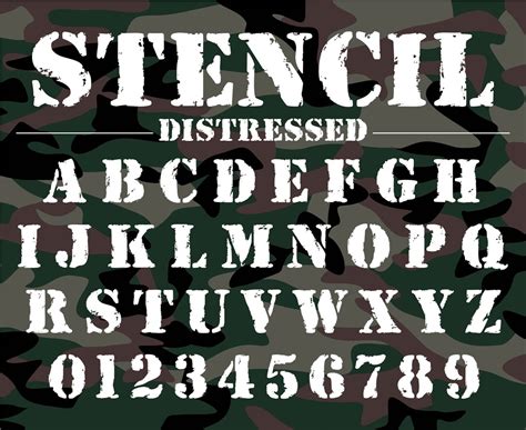 Stencil Font Army Font Military Font Military Stencil Font Army Stencil