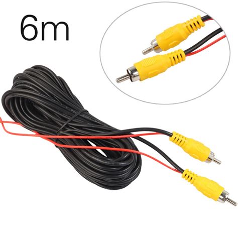 Vodool 6m Car Rca Car Reverse Rear View Parking Camera Video Cable