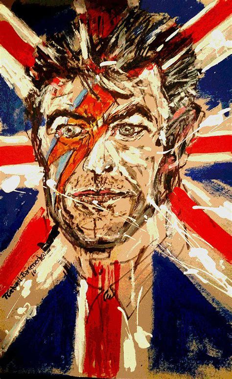 David Bowie Painting By Richard Barrenechea Fine Art America