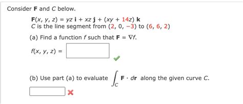 solved consider f and c below f x y z yz i xz j